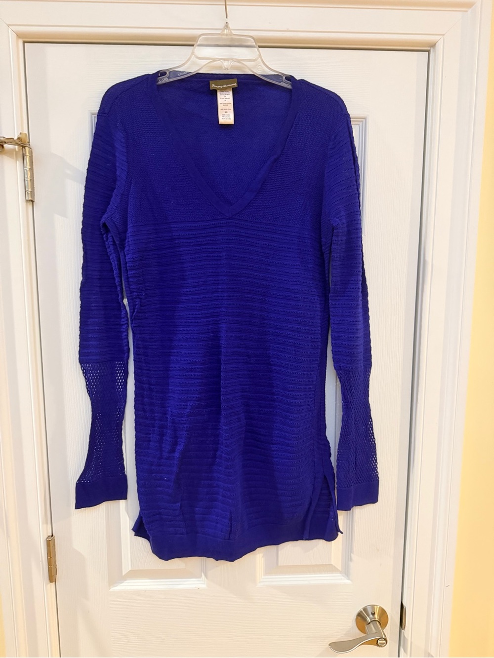 Ladies Size Medium "Tommy Bahama" V-Neck SEXY Dress Swim Coverup in Cobalt Blue